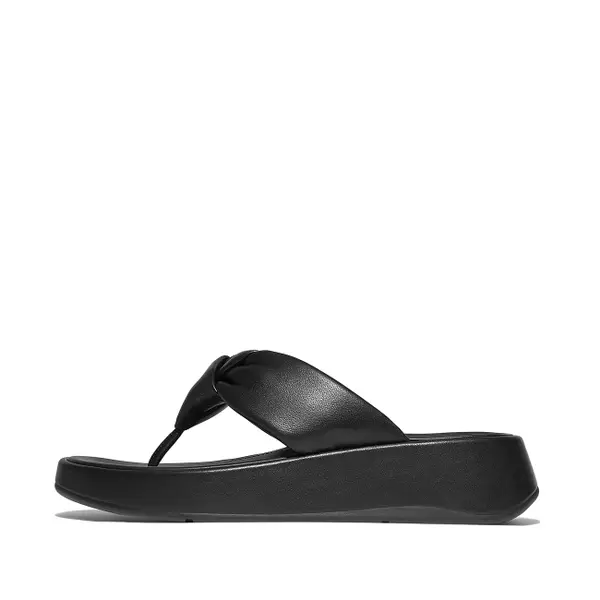 Sandales femme FitFlop F-Mode Knot Soft-Leather Flatform Toe-Post