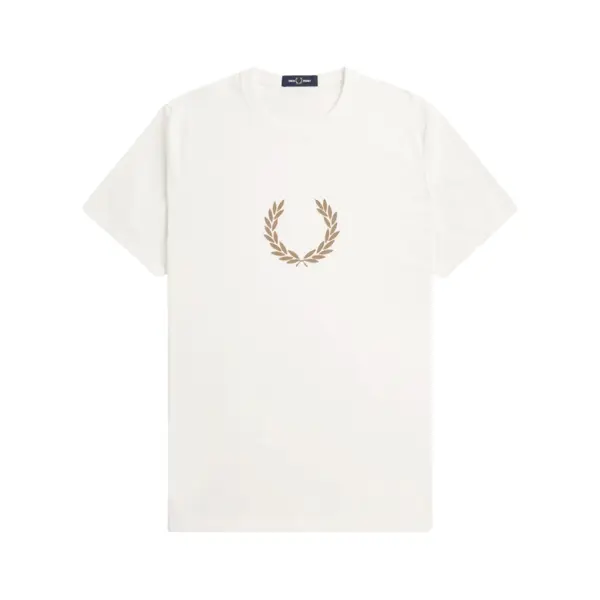 T-shirt Fred Perry Flocked Laurel Wreath Gra