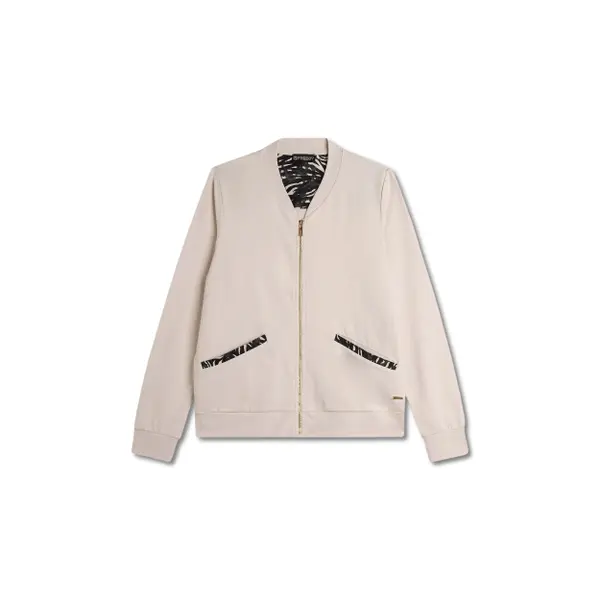 Sweatshirt full zip et col côtelé femme Freddy
