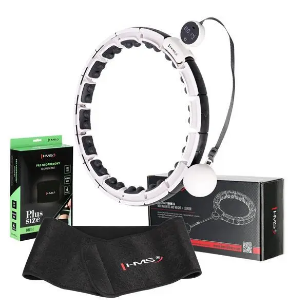Ensemble hula hoop magnétique avec balle de gravité et support de taille femme HMS HHM16