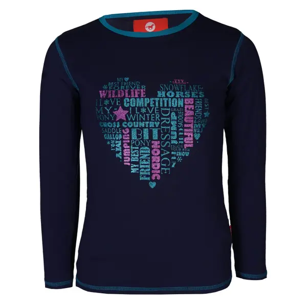 T-shirt manches longues fille Red Horse Fame