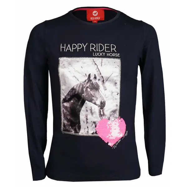T-shirt manches longues fille Red Horse Fame