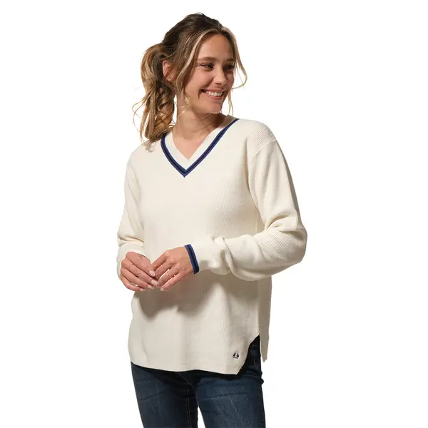 Pull col V femme Hublot Mode Marine Katja