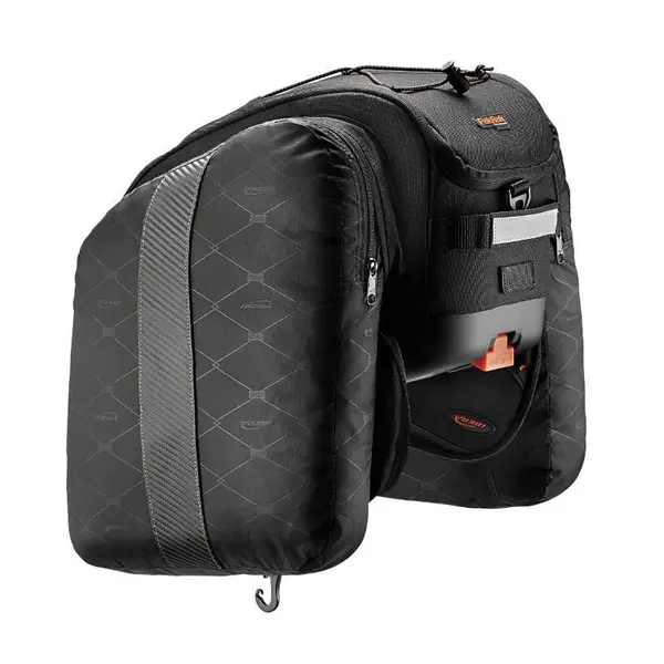 Sacoche arrière double fixation avec plaque Ibera Commuter