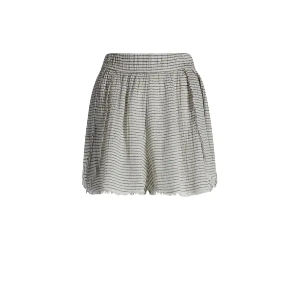 Mini short rayé en lyocell femme Ikikiz