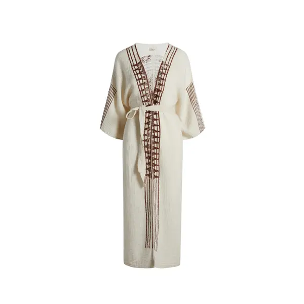 Kimono imprimé froissé femme Ikikiz