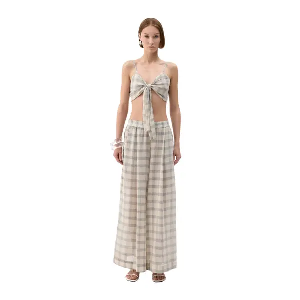 Bustier à carreaux femme Ikikiz