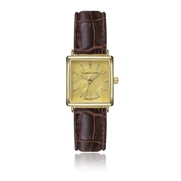 Montre en cuir croco femme Isabella Ford Gisèle