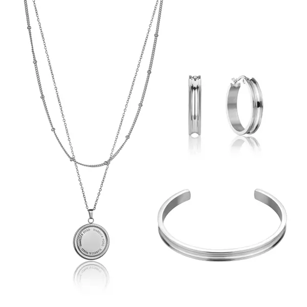 Ensemble collier bracelet et boucles d'oreilles femme Isabella Ford Livia