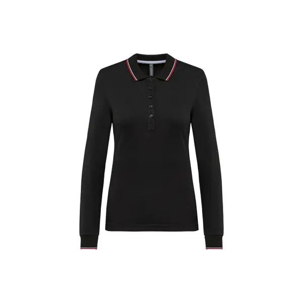 Polo maille piquée manches longues Femme Kariban