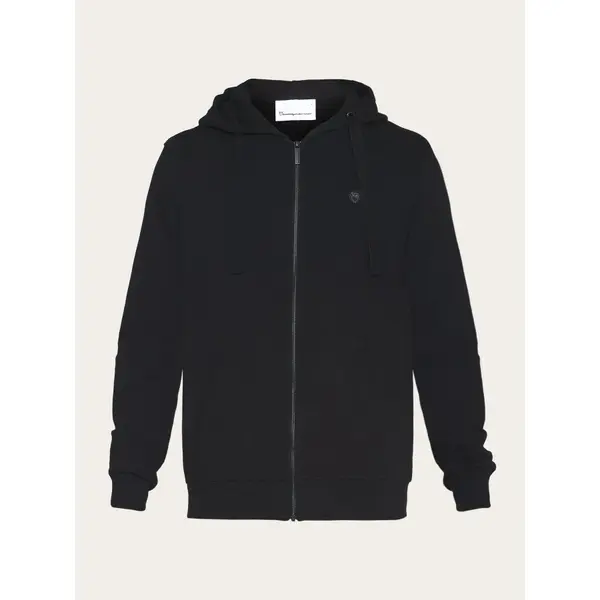 Sweatshirt à capuche zippée avec badge kangourou KnowledgeCotton Apparel ASK