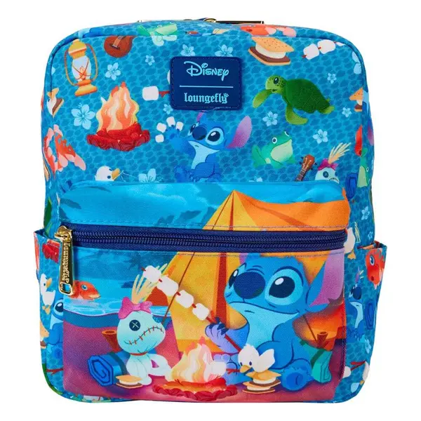 Sac à dos Loungefly Disney Mini Lilo and Stitch Camping Cuties AOP