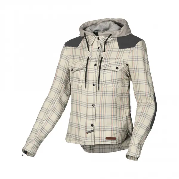 Veste en jean moto à capuche femme Macna Inland