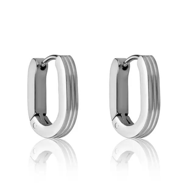 Boucles d'oreilles acier inoxydable femme Marc Lauder Gaeta