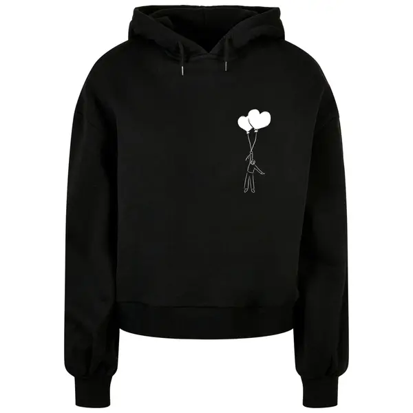 Sweatshirt à capuche femme Merchcode Love In The Air Organic