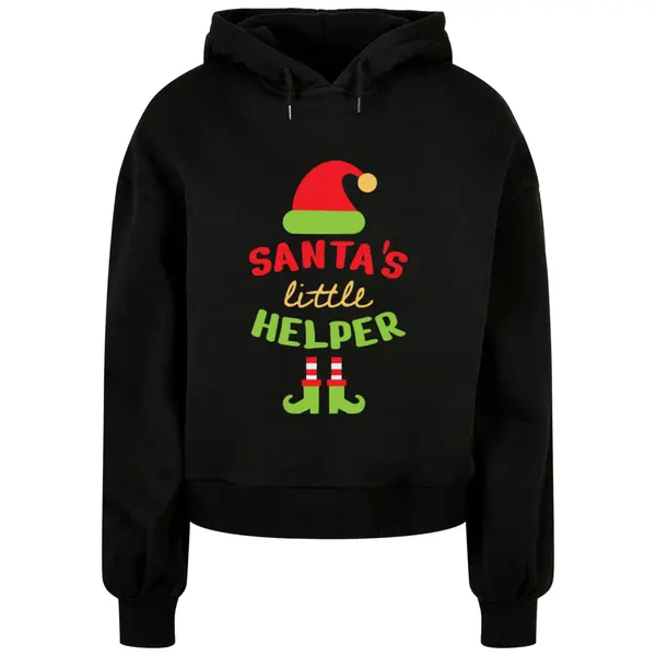 Sweatshirt à capuche femme Merchcode Christmas Santa´s Little Helper