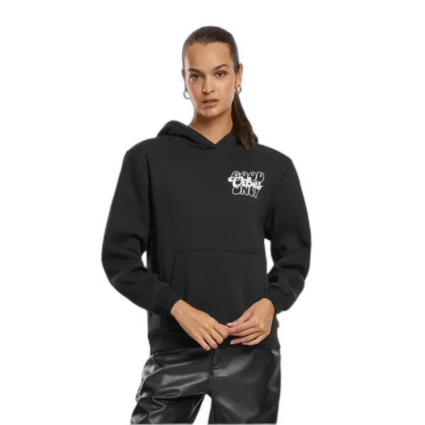 Sweatshirt à capuche imprimé femme Miss Tee Good Vibes Puff