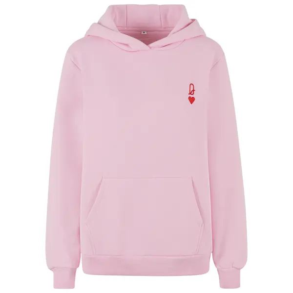 Sweatshirt à capuche moelleux femme Miss Tee Queen Card EMB