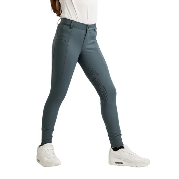 Pantalon équitation full grip fille Montar Tone In Tone Crystals