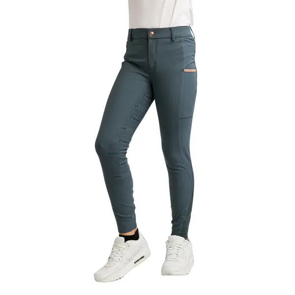 Pantalon équitation full grip fille Montar Millie Rosegold