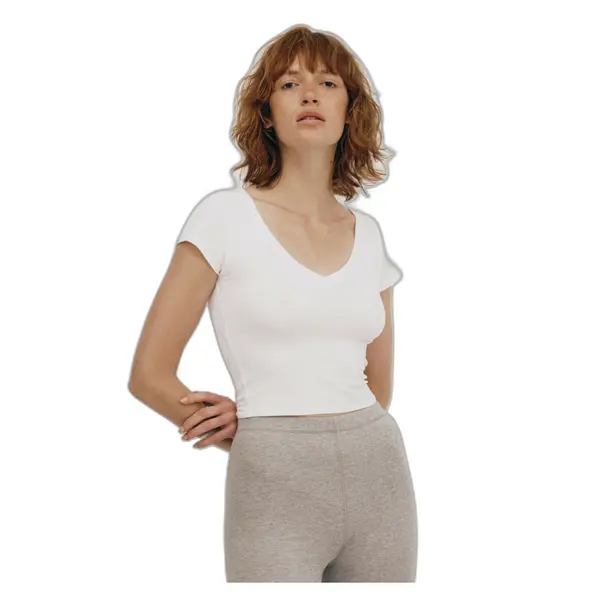 T-shirt col V femme Organic Basics Core Baby