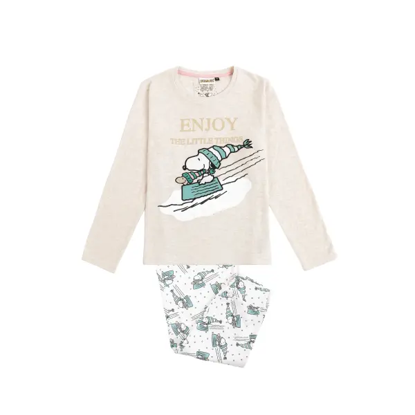 Pyjama manches longues fille Peanuts Let It Snow