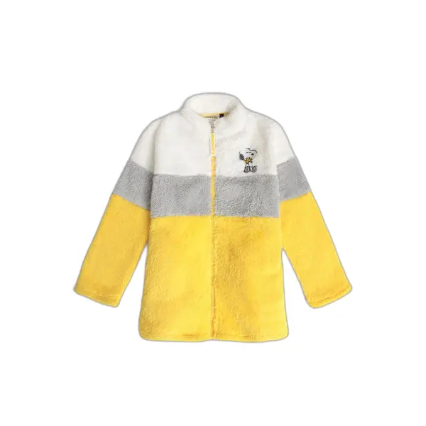 Peignoir chaud manches longues avec rayures fille Peanuts Snoopy Funny