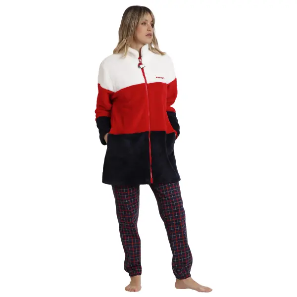 Peignoir chaud manches longues femme Peanuts Cold Snoopy