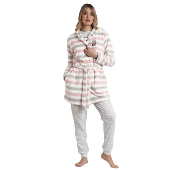 Peignoir chaud manches longues femme Peanuts Snoopy & Friends