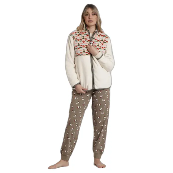Peignoir chaud manches longues femme Peanuts Beagle Scouts
