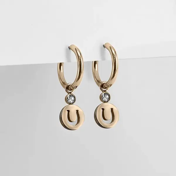 Boucles d'oreilles avec mini pendentif fer à cheval femme Ponytail & Co