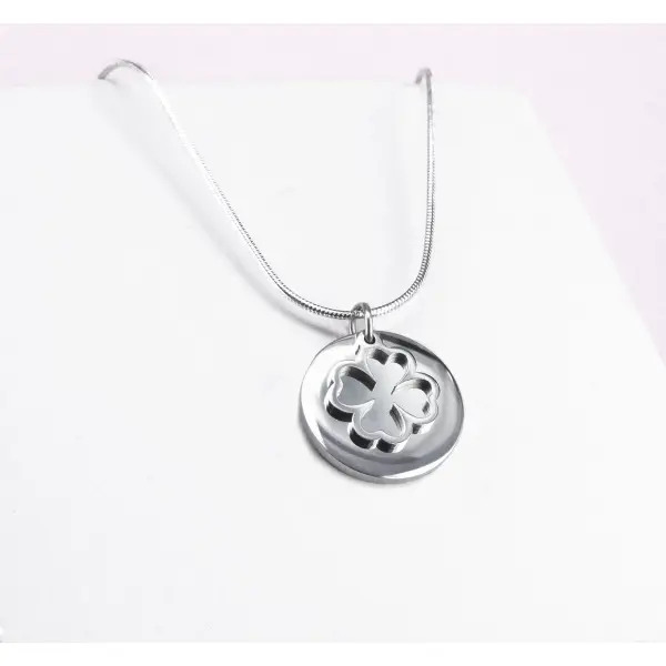 Pendentif trèfle avec breloques femme Ponytail & Co
