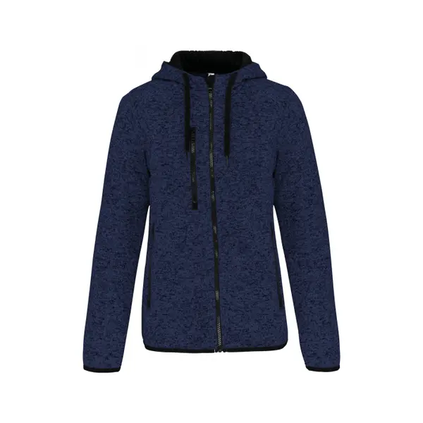Sweatshirt zippé à capuche chinée femme Proact