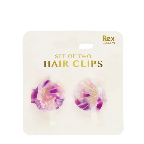 Mini pince à cheveux fille Rex London Seashells (x2)