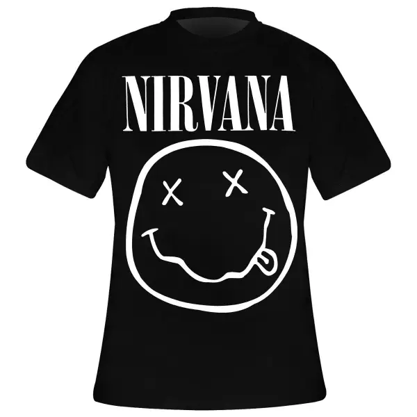 T-shirt Rock à Gogo Nirvana - White Smiley