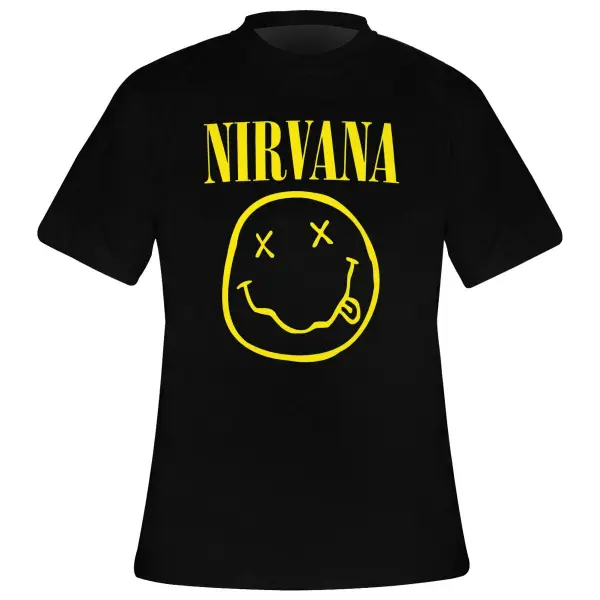 T-shirt Rock à Gogo Nirvana - Smiley Backprint