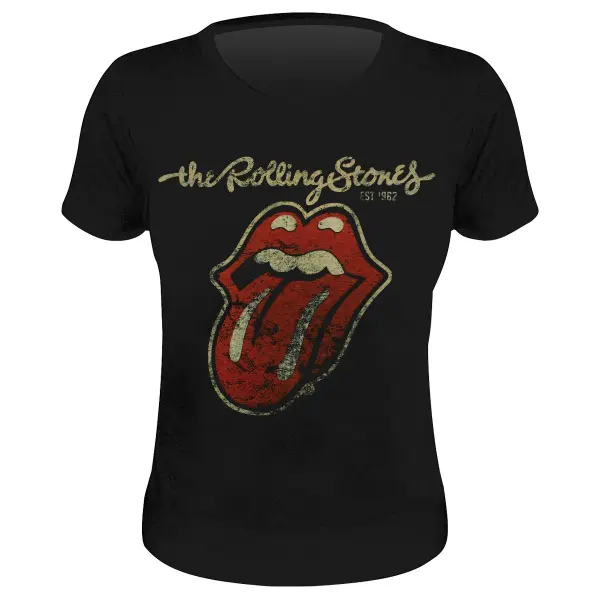 T-shirt femme Rock à Gogo The Rolling Stones  Plastered Tongue