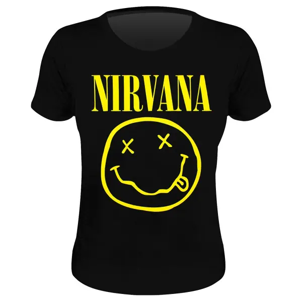 T-shirt femme Rock à Gogo Nirvana Smiley