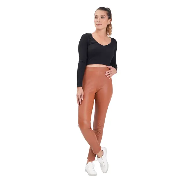 Pantalon skiny cuir femme Rose Garden Suzana