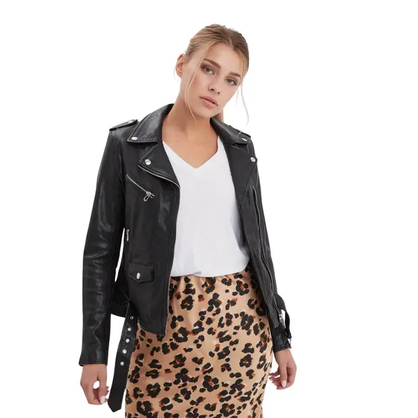 Blouson cuir femme Rose Garden Paula