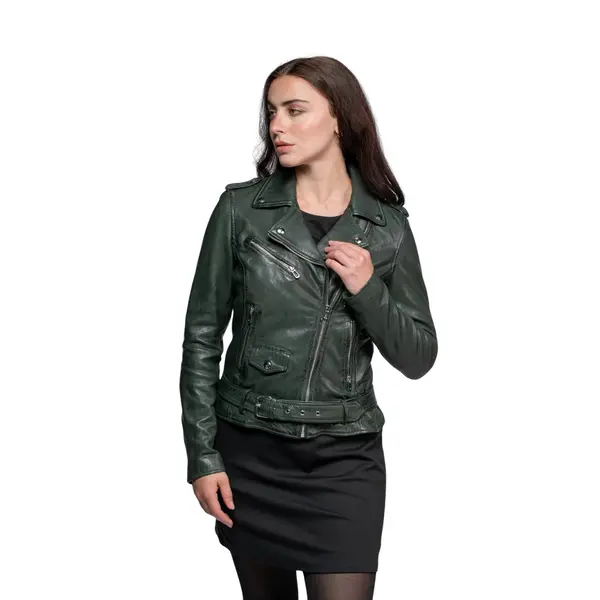 Blouson cuir femme Rose Garden Paula
