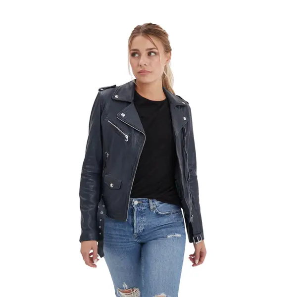 Blouson cuir femme Rose Garden Paula
