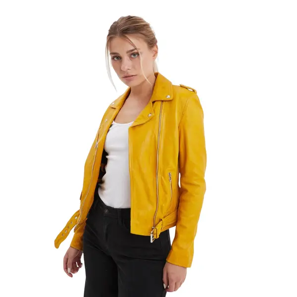 Blouson cuir femme Rose Garden Paula