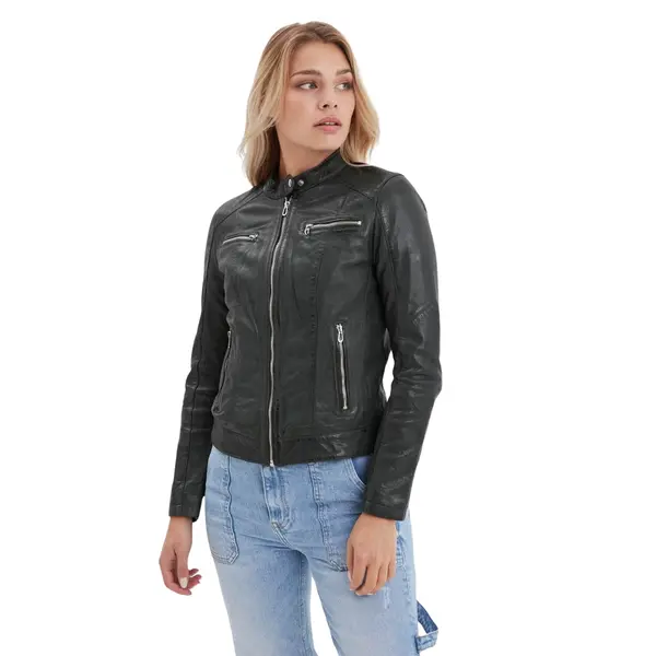 Blouson cuir femme Rose Garden Jolya Lamb Vita