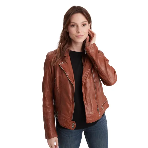 Blouson cuir femme Rose Garden Lea