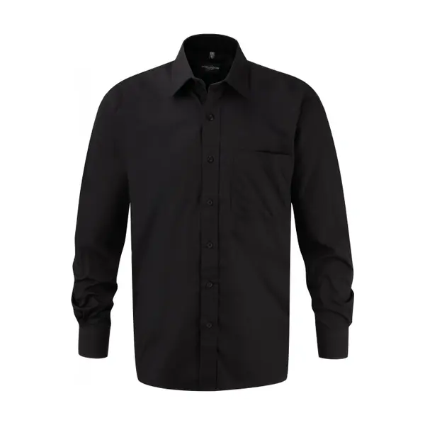 Chemise popeline manches longues pur coton Russell