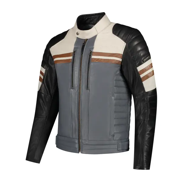 Blouson cuir moto Rusty Stitches Jack Steve