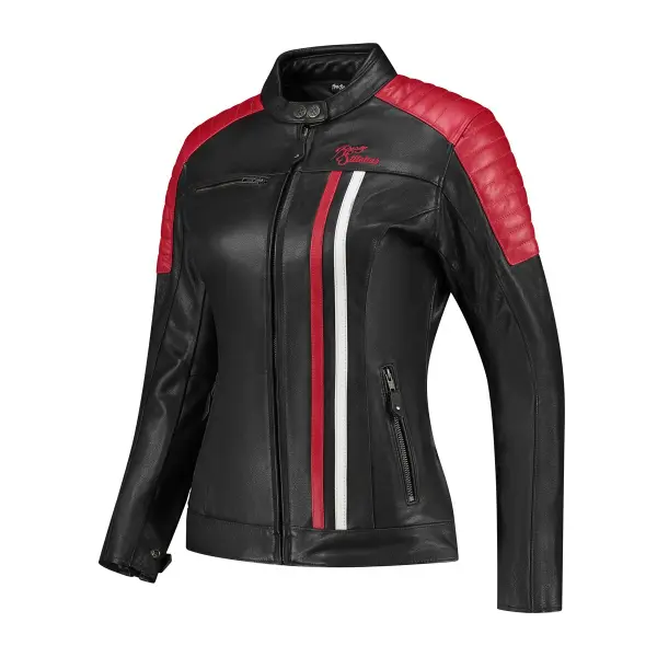 Veste cuir moto femme Rusty Stitches Jack Alice