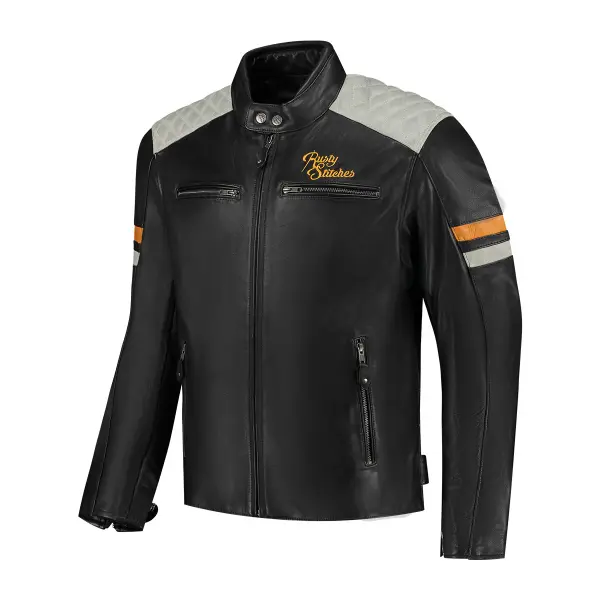 Veste cuir moto Rusty Stitches Jack Jari V2