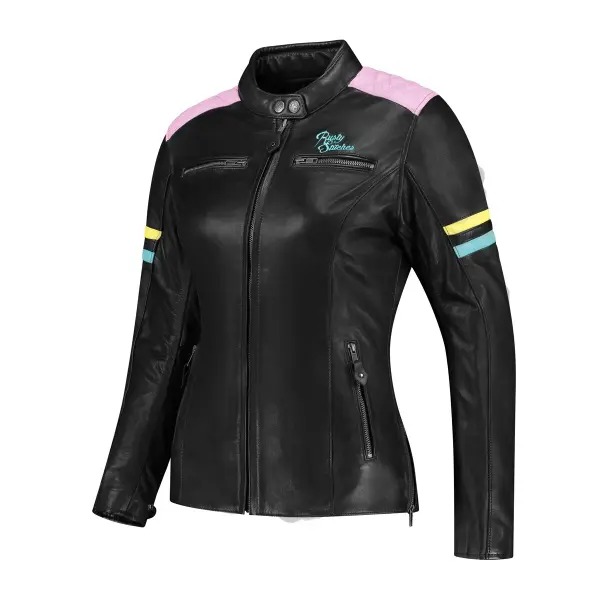 Veste cuir moto femme Rusty Stitches Jack Joyce V2